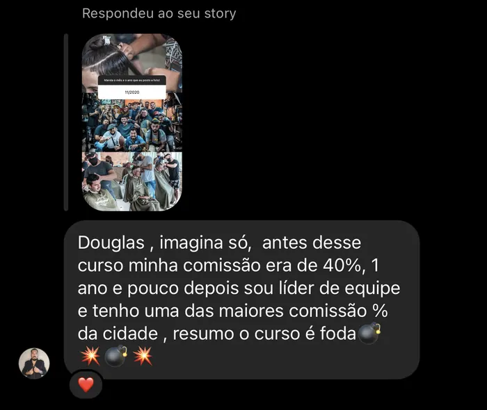 Mensagem de aluno